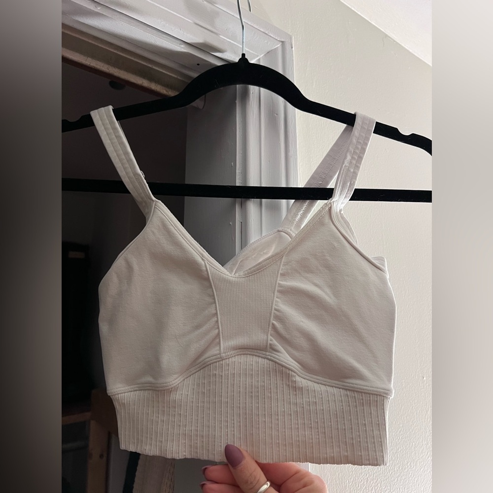 Free People sports bra. white. size small.